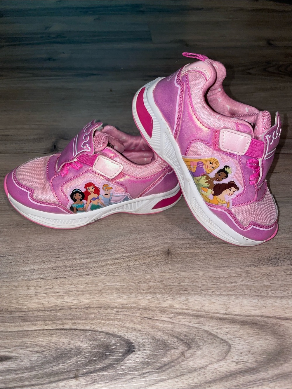 Toddler Girls' Pink Princess Character Light-Up Sneakers SZ 10